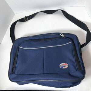 American Tourister Bag Tote Small Carry On Laptop Shoulder Strap‎ 16x10.5x5 Blue